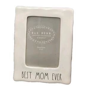 Rae Dunn Best Mom Ever Picture Photo Frame 4x6 Mother's Day Gift Grandma Wife